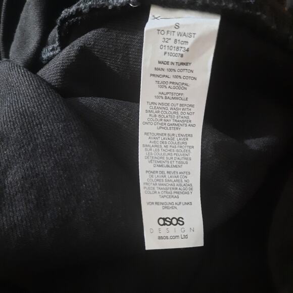 Asos Design Womens Denim Overalls in Washed Black Size Small - Picture 6 of 7